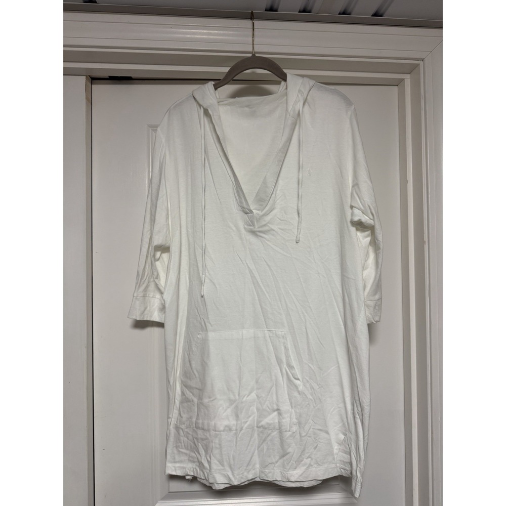 Ralph Lauren, Women's White Hooded Beach Cover‎ Up, Size Medium